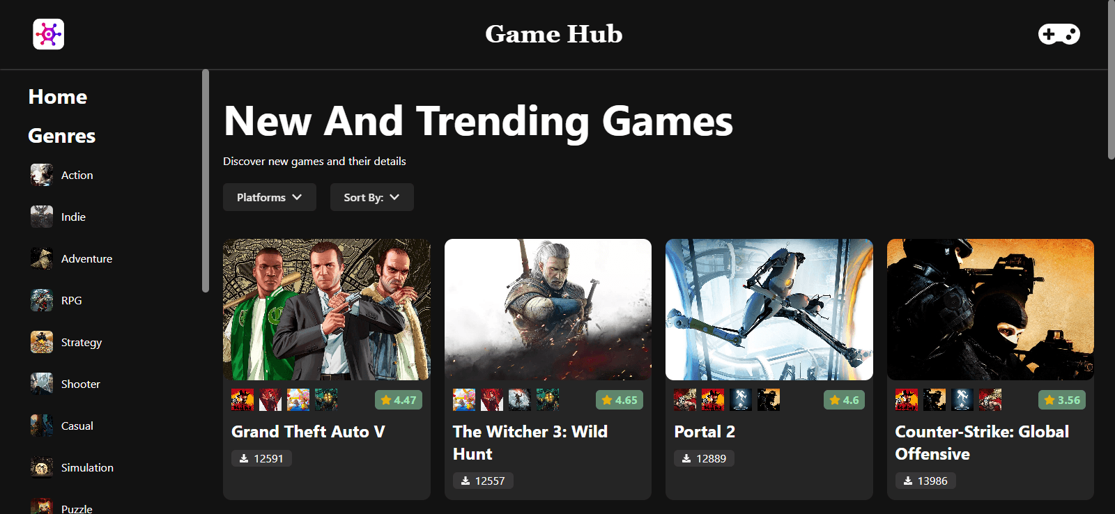 GameHub • Gaming information platform
