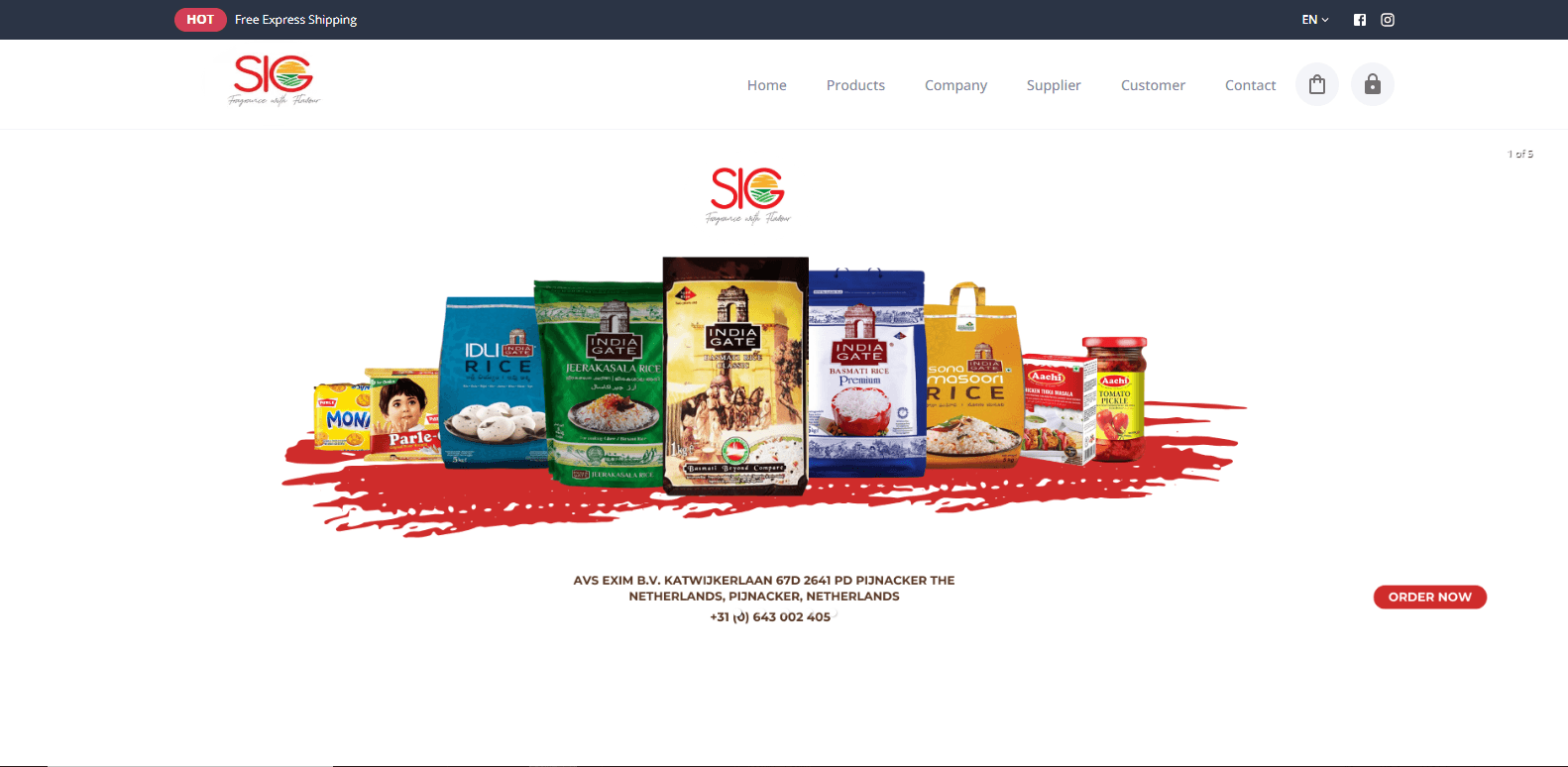 SigFoods • E-commerce website